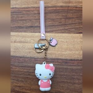 Hello Kitty Pink and White Bag Charm